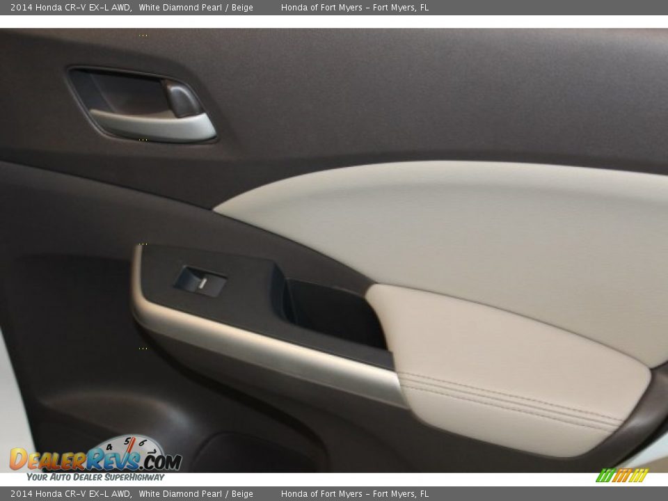 2014 Honda CR-V EX-L AWD White Diamond Pearl / Beige Photo #29