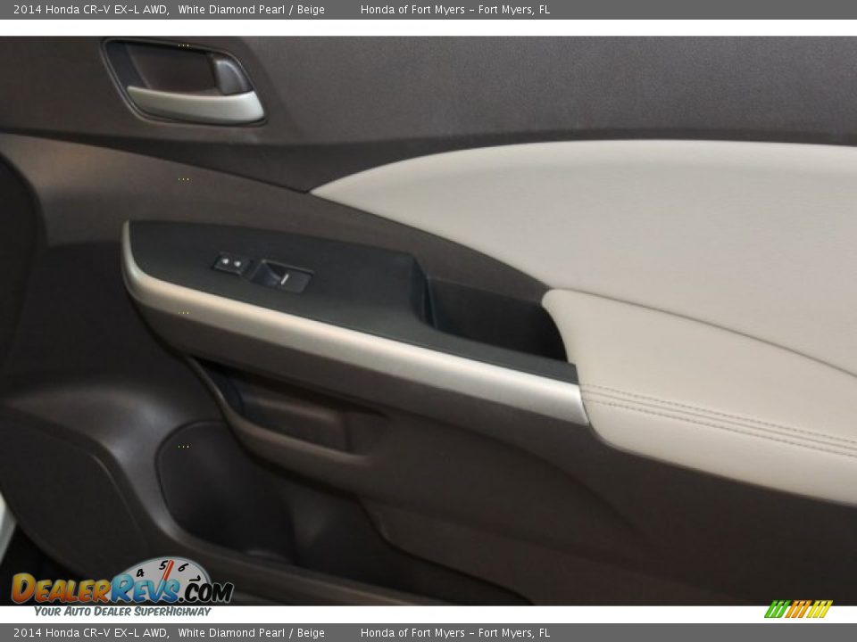 2014 Honda CR-V EX-L AWD White Diamond Pearl / Beige Photo #30