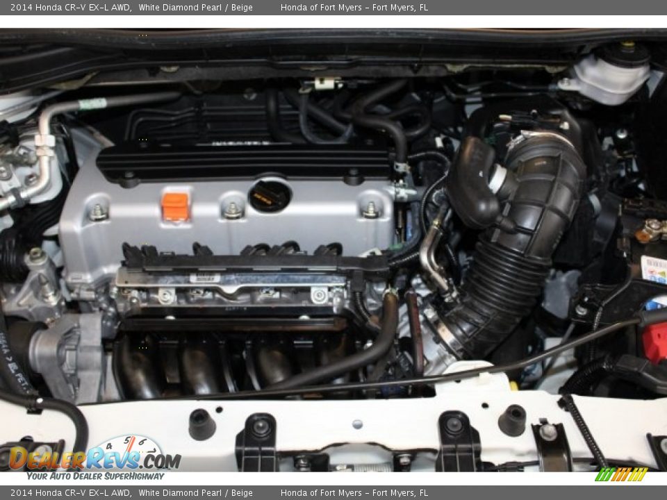 2014 Honda CR-V EX-L AWD White Diamond Pearl / Beige Photo #32