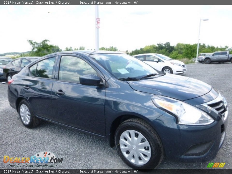 2017 Nissan Versa S Graphite Blue / Charcoal Photo #1