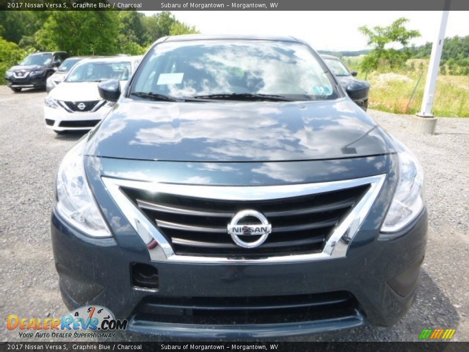 2017 Nissan Versa S Graphite Blue / Charcoal Photo #9