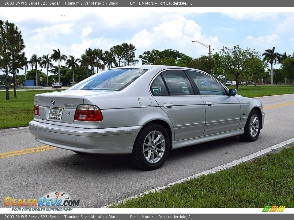 2003 BMW 5 Series 525i Sedan Titanium Silver Metallic / Black Photo #3