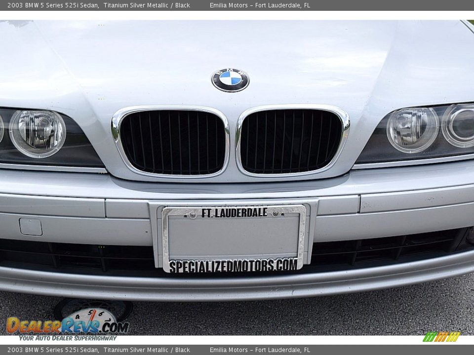 2003 BMW 5 Series 525i Sedan Titanium Silver Metallic / Black Photo #11