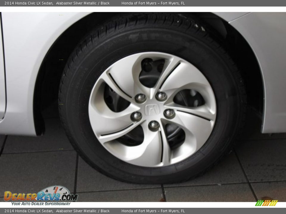 2014 Honda Civic LX Sedan Alabaster Silver Metallic / Black Photo #7