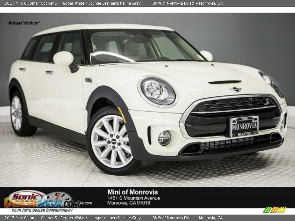 2017 Mini Clubman Cooper S Pepper White / Lounge Leather/Satellite Grey Photo #1