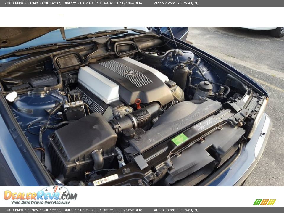 2000 BMW 7 Series 740iL Sedan Biarritz Blue Metallic / Oyster Beige/Navy Blue Photo #18