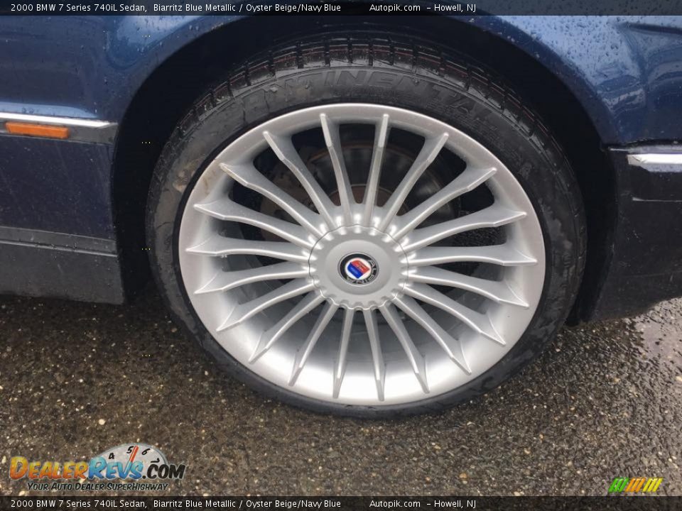 2000 BMW 7 Series 740iL Sedan Biarritz Blue Metallic / Oyster Beige/Navy Blue Photo #19