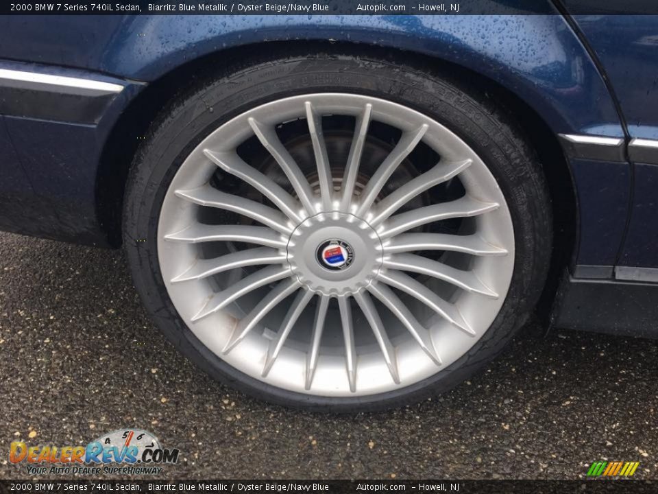 2000 BMW 7 Series 740iL Sedan Biarritz Blue Metallic / Oyster Beige/Navy Blue Photo #20