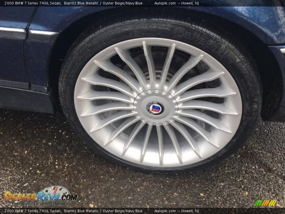 2000 BMW 7 Series 740iL Sedan Biarritz Blue Metallic / Oyster Beige/Navy Blue Photo #21