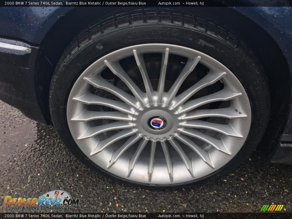 2000 BMW 7 Series 740iL Sedan Biarritz Blue Metallic / Oyster Beige/Navy Blue Photo #22