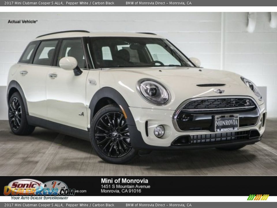 2017 Mini Clubman Cooper S ALL4 Pepper White / Carbon Black Photo #1
