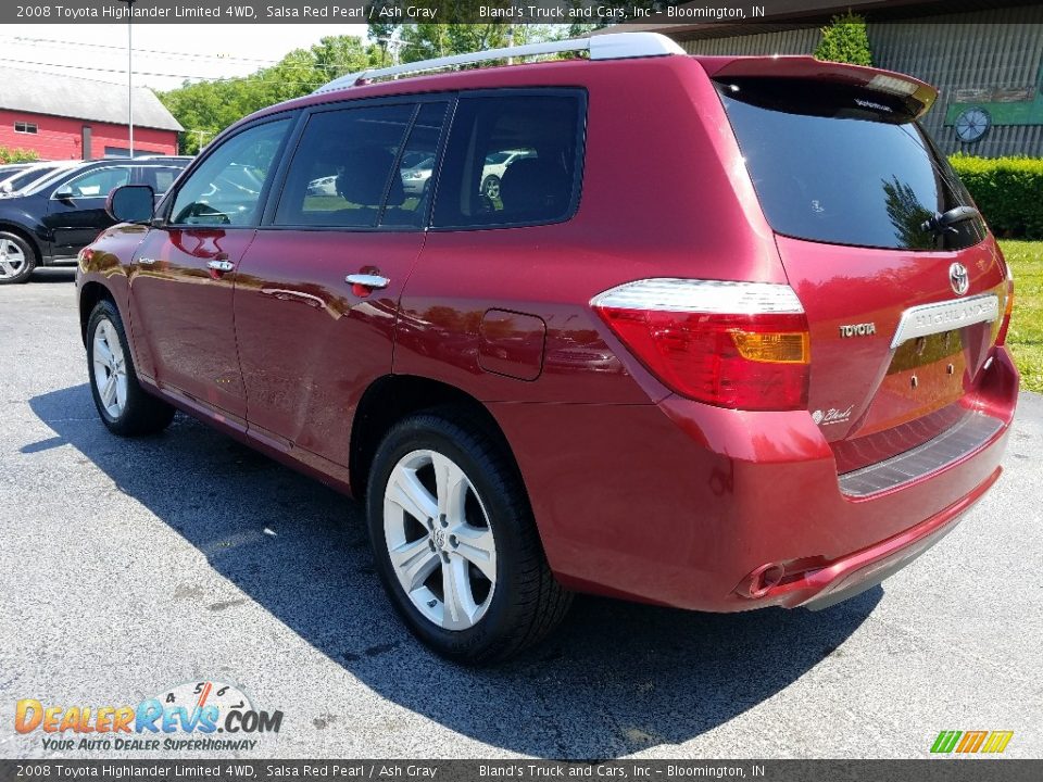 2008 Toyota Highlander Limited 4WD Salsa Red Pearl / Ash Gray Photo #3