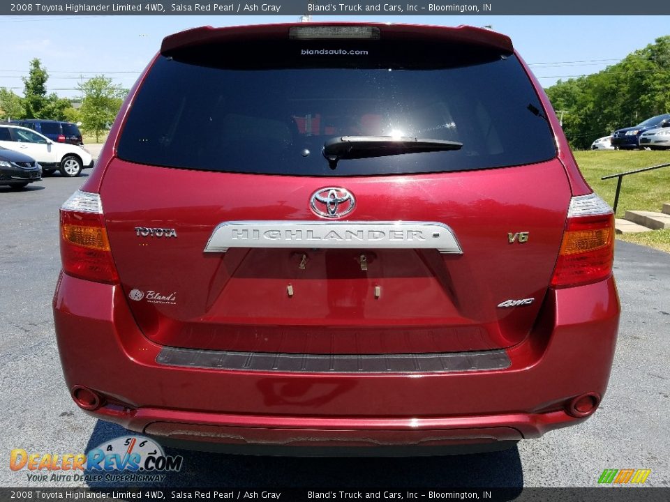2008 Toyota Highlander Limited 4WD Salsa Red Pearl / Ash Gray Photo #4