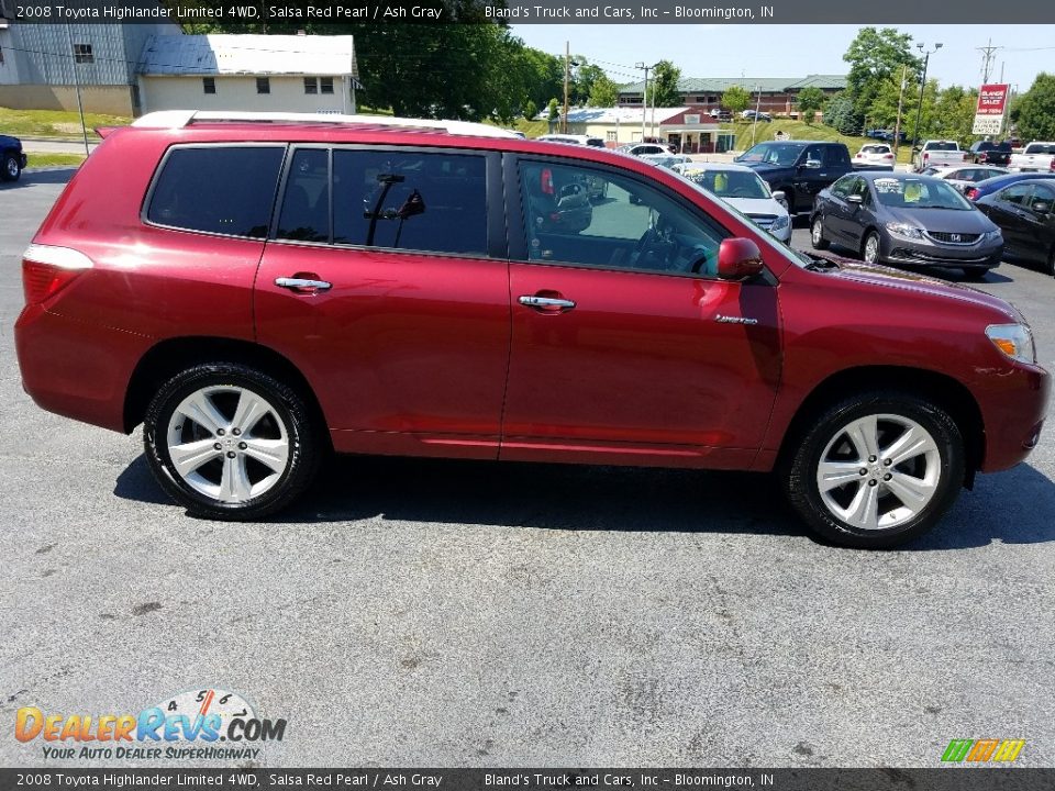2008 Toyota Highlander Limited 4WD Salsa Red Pearl / Ash Gray Photo #8