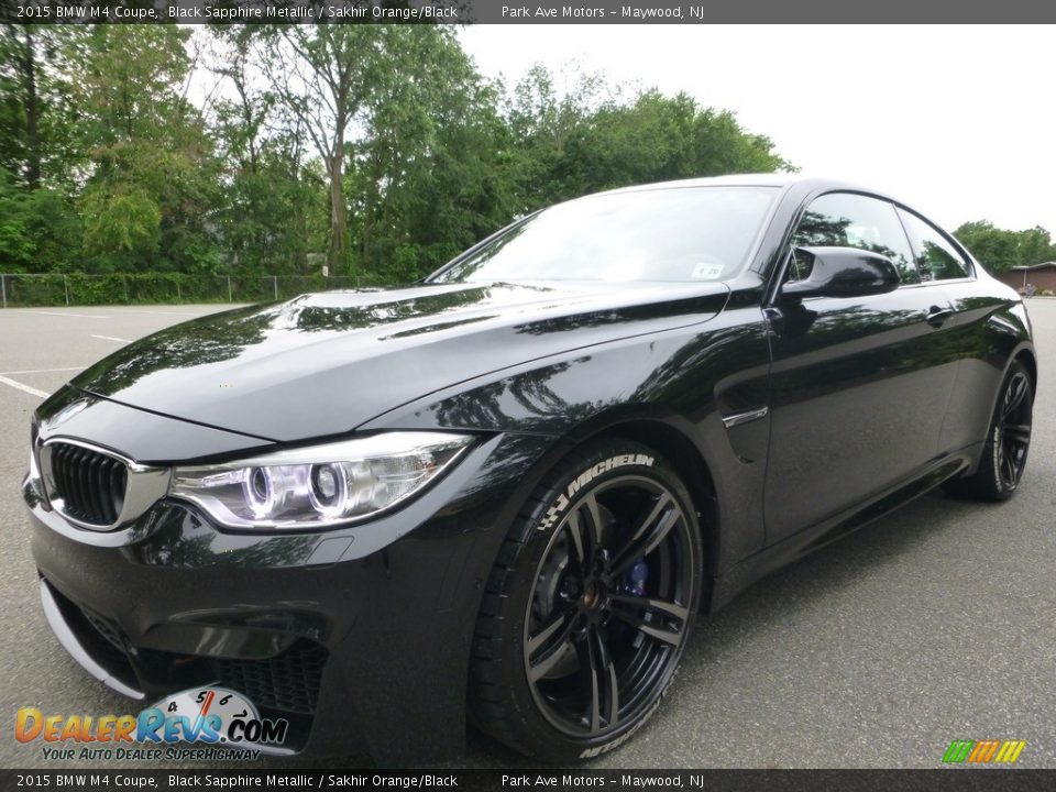 2015 BMW M4 Coupe Black Sapphire Metallic / Sakhir Orange/Black Photo #1