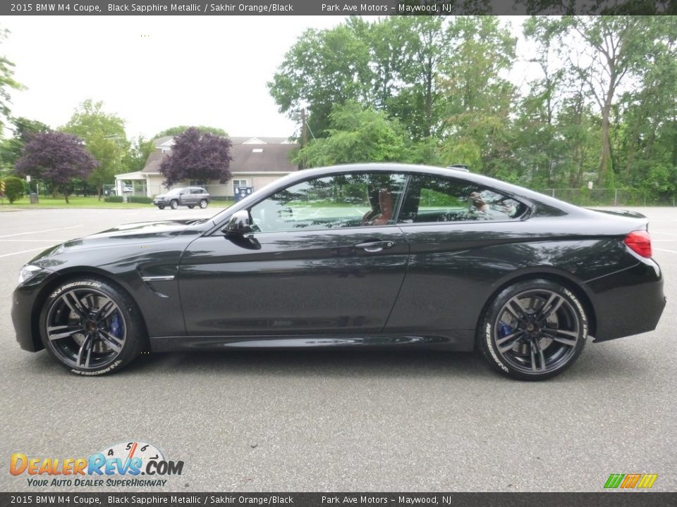 2015 BMW M4 Coupe Black Sapphire Metallic / Sakhir Orange/Black Photo #2