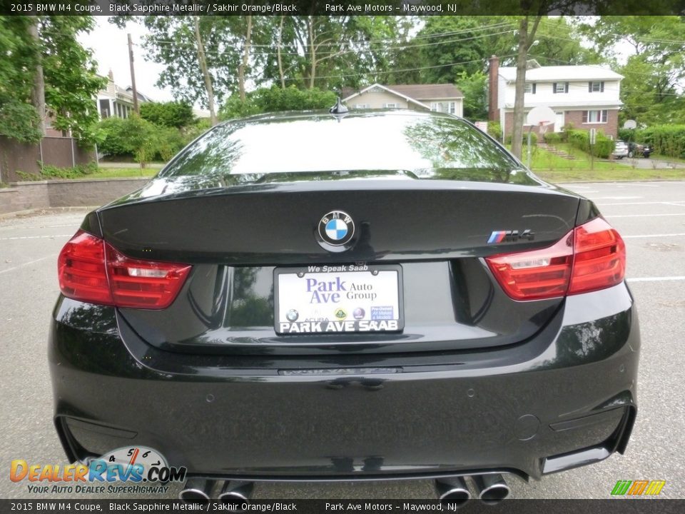 2015 BMW M4 Coupe Black Sapphire Metallic / Sakhir Orange/Black Photo #4