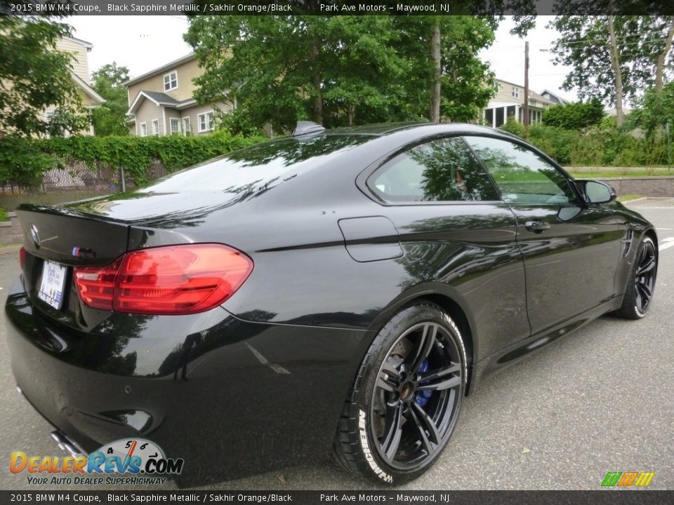 2015 BMW M4 Coupe Black Sapphire Metallic / Sakhir Orange/Black Photo #5