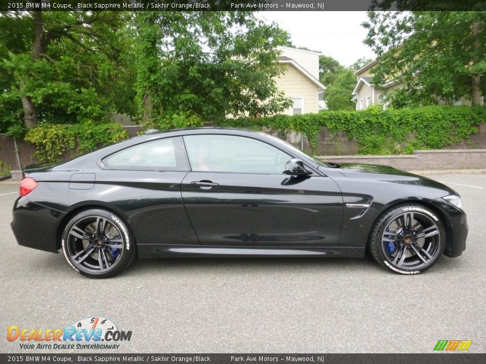 2015 BMW M4 Coupe Black Sapphire Metallic / Sakhir Orange/Black Photo #6