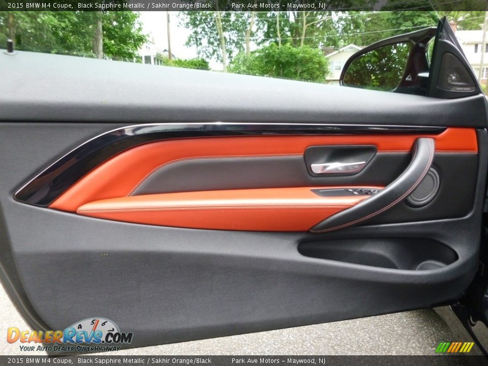 2015 BMW M4 Coupe Black Sapphire Metallic / Sakhir Orange/Black Photo #10