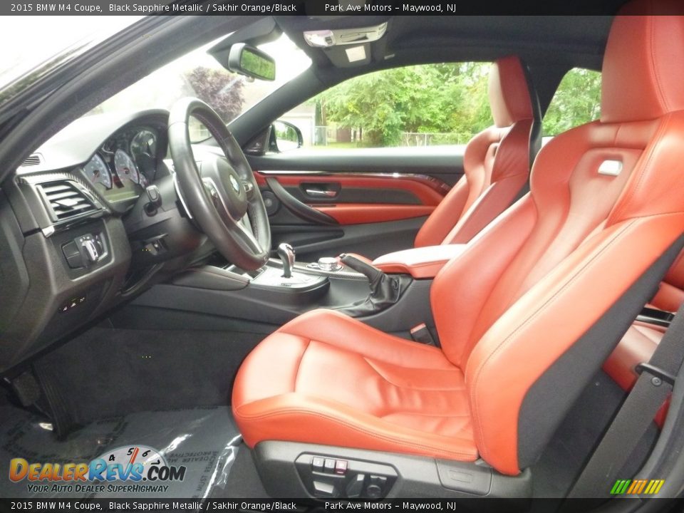 2015 BMW M4 Coupe Black Sapphire Metallic / Sakhir Orange/Black Photo #13