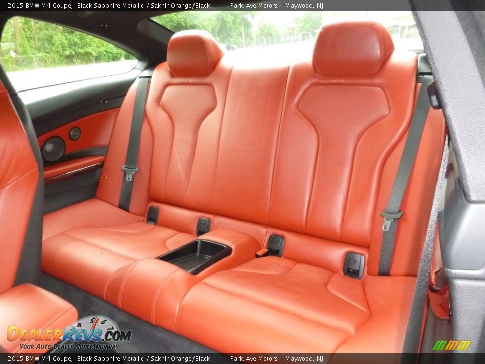2015 BMW M4 Coupe Black Sapphire Metallic / Sakhir Orange/Black Photo #14
