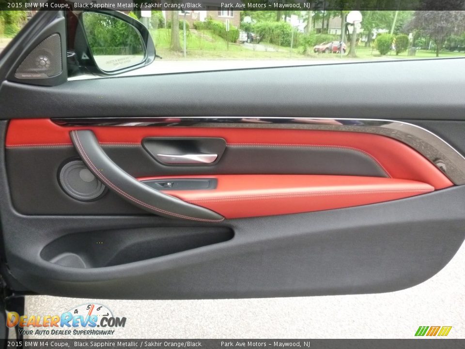 2015 BMW M4 Coupe Black Sapphire Metallic / Sakhir Orange/Black Photo #15
