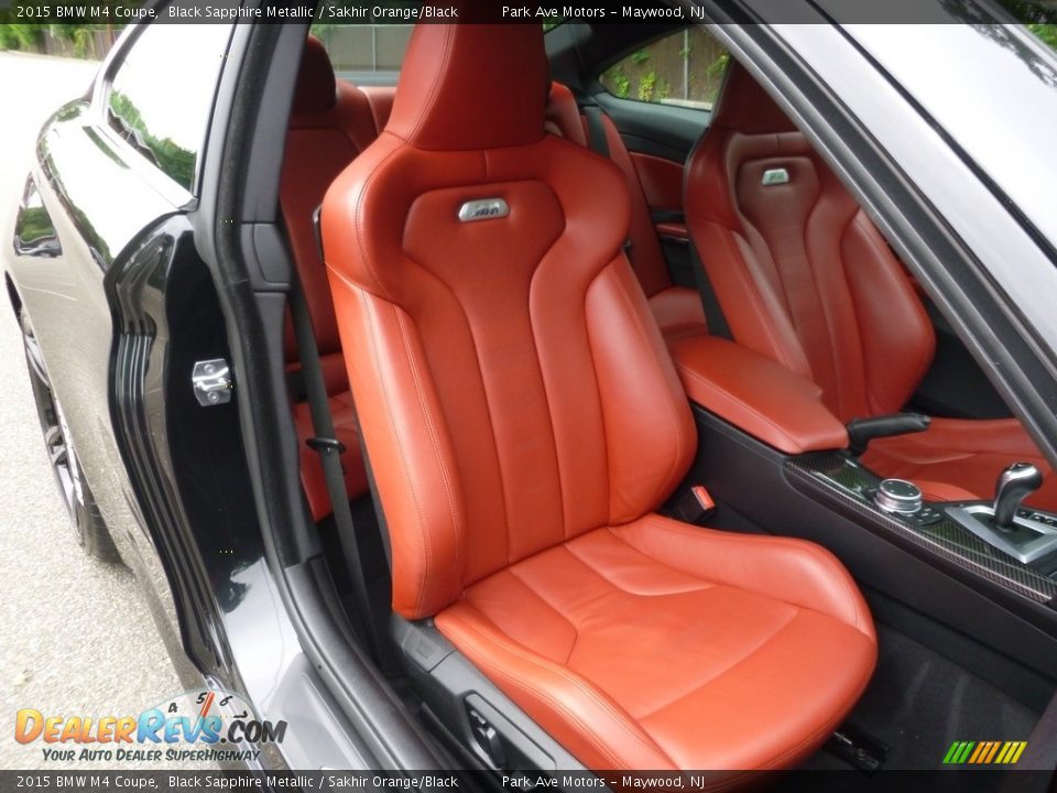 2015 BMW M4 Coupe Black Sapphire Metallic / Sakhir Orange/Black Photo #16