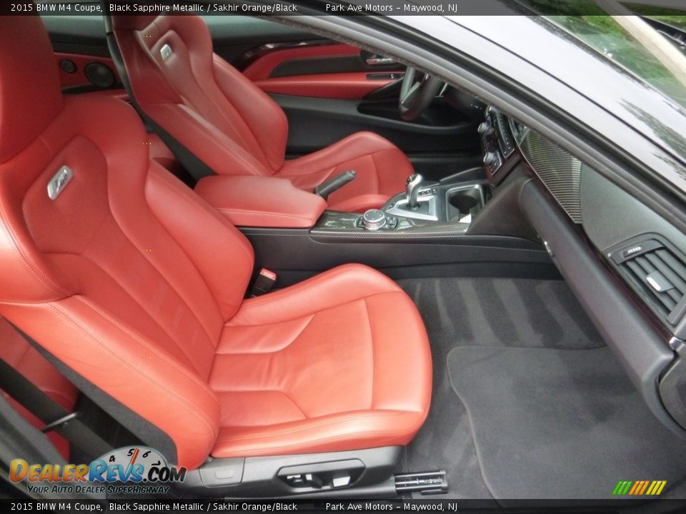 2015 BMW M4 Coupe Black Sapphire Metallic / Sakhir Orange/Black Photo #17
