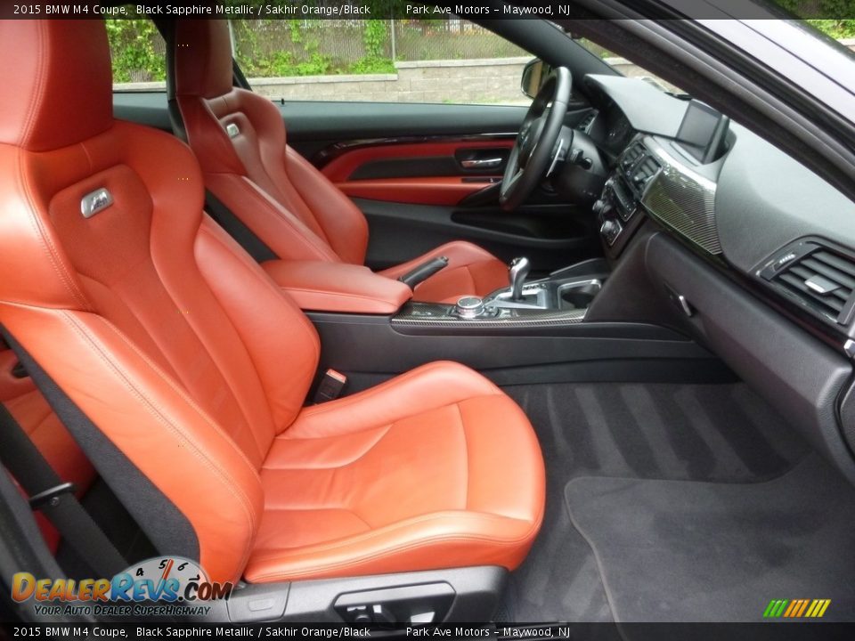 2015 BMW M4 Coupe Black Sapphire Metallic / Sakhir Orange/Black Photo #18