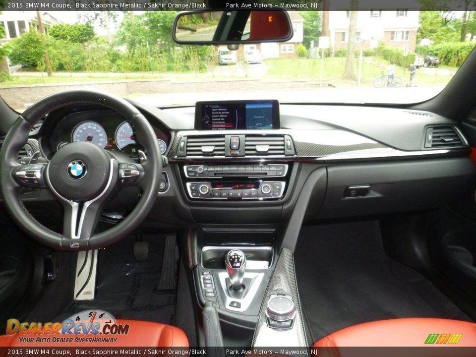2015 BMW M4 Coupe Black Sapphire Metallic / Sakhir Orange/Black Photo #20