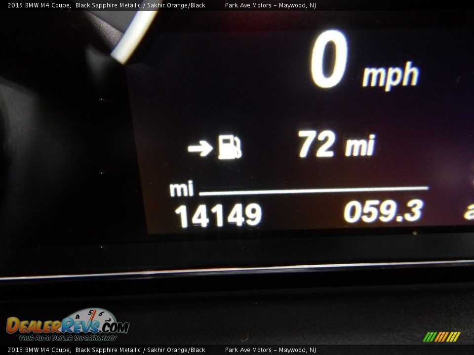 2015 BMW M4 Coupe Black Sapphire Metallic / Sakhir Orange/Black Photo #22