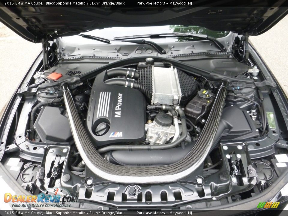 2015 BMW M4 Coupe Black Sapphire Metallic / Sakhir Orange/Black Photo #28