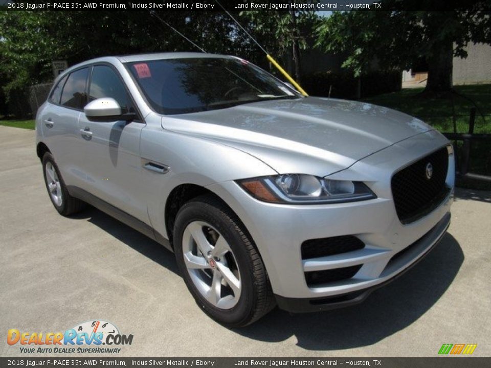 2018 Jaguar F-PACE 35t AWD Premium Indus Silver Metallic / Ebony Photo #2