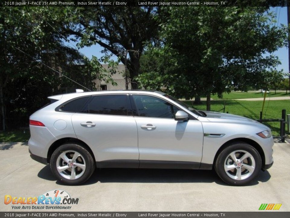 2018 Jaguar F-PACE 35t AWD Premium Indus Silver Metallic / Ebony Photo #6