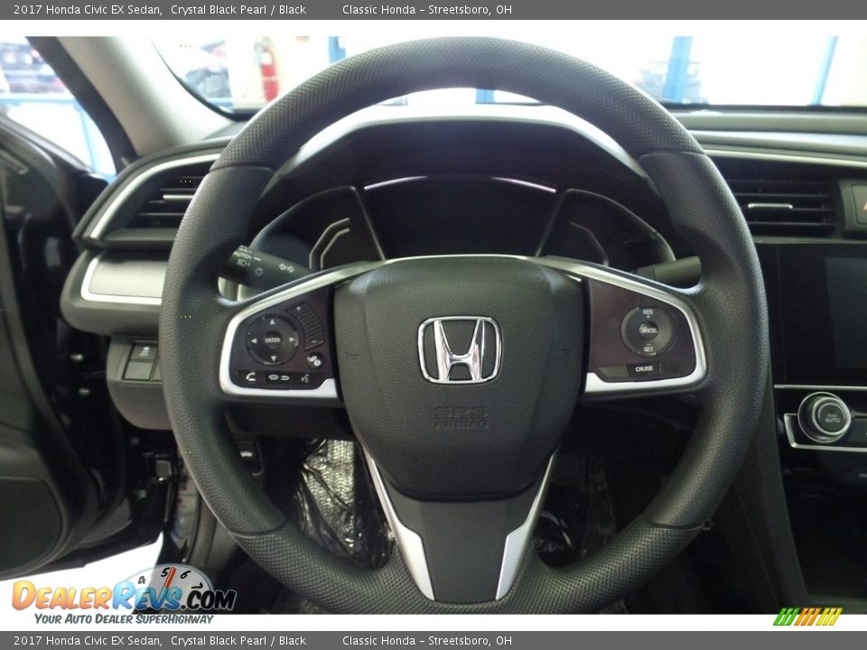 2017 Honda Civic EX Sedan Crystal Black Pearl / Black Photo #16