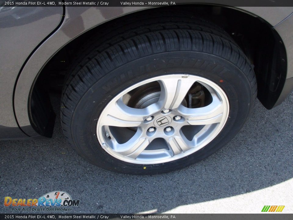 2015 Honda Pilot EX-L 4WD Modern Steel Metallic / Gray Photo #3