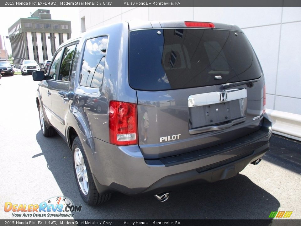 2015 Honda Pilot EX-L 4WD Modern Steel Metallic / Gray Photo #4