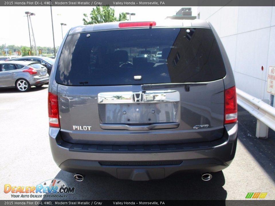 2015 Honda Pilot EX-L 4WD Modern Steel Metallic / Gray Photo #5