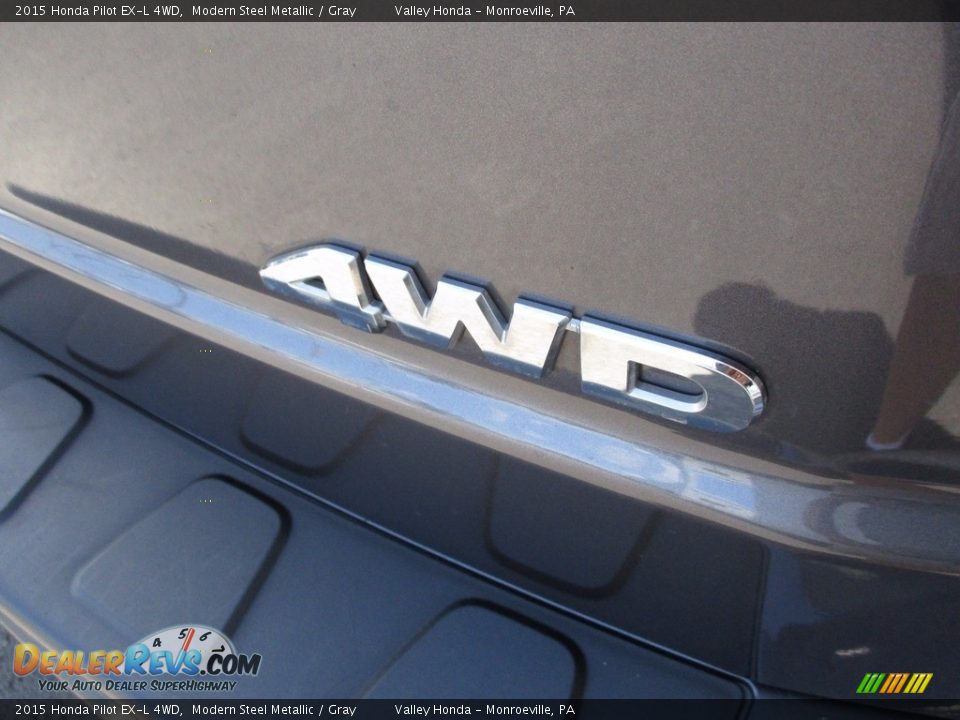 2015 Honda Pilot EX-L 4WD Modern Steel Metallic / Gray Photo #7