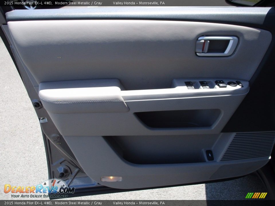 2015 Honda Pilot EX-L 4WD Modern Steel Metallic / Gray Photo #11