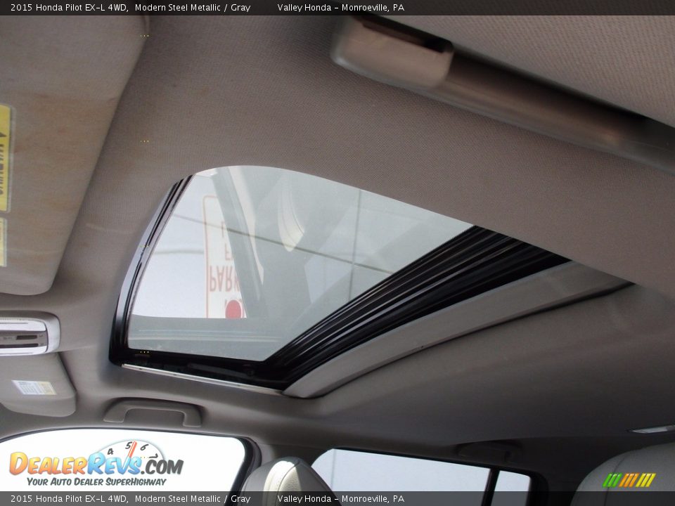 2015 Honda Pilot EX-L 4WD Modern Steel Metallic / Gray Photo #12