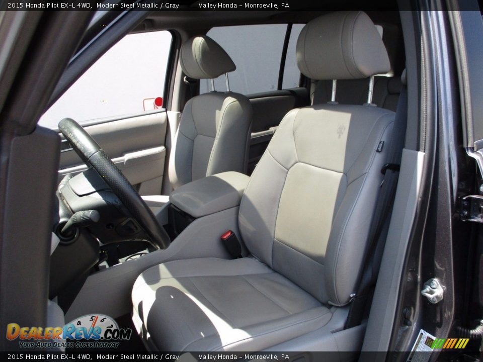2015 Honda Pilot EX-L 4WD Modern Steel Metallic / Gray Photo #13