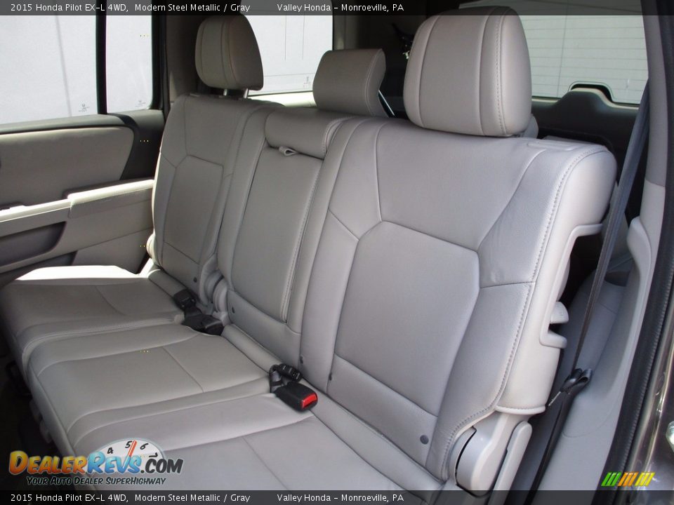 2015 Honda Pilot EX-L 4WD Modern Steel Metallic / Gray Photo #14