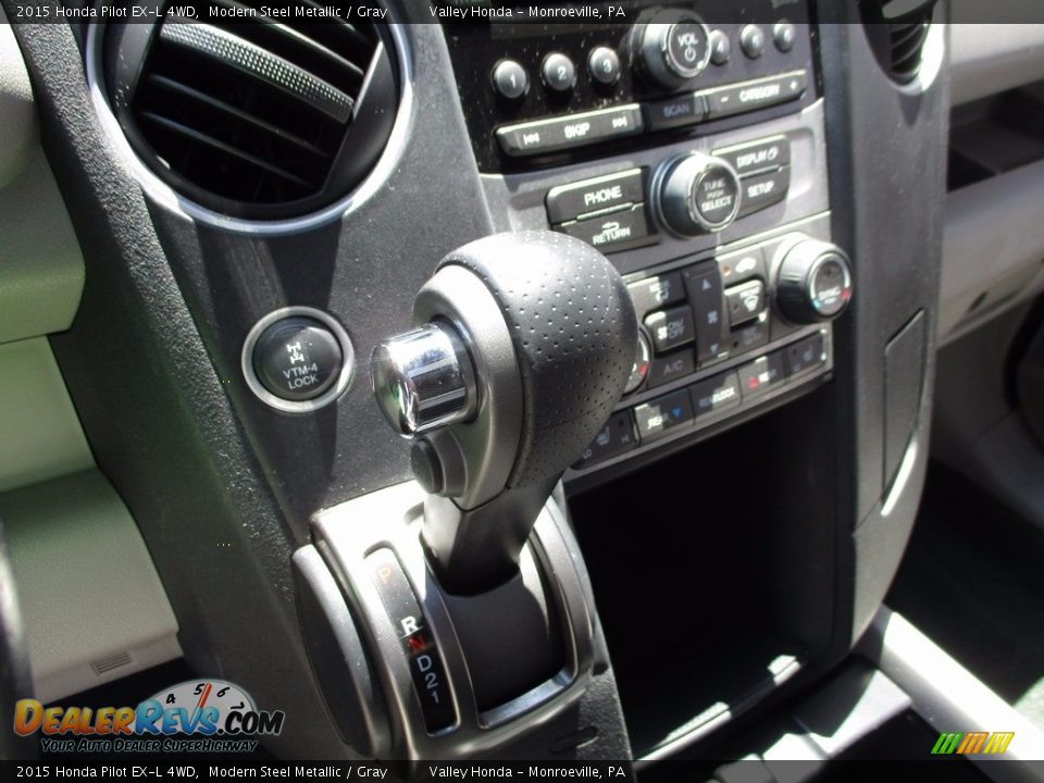 2015 Honda Pilot EX-L 4WD Modern Steel Metallic / Gray Photo #16