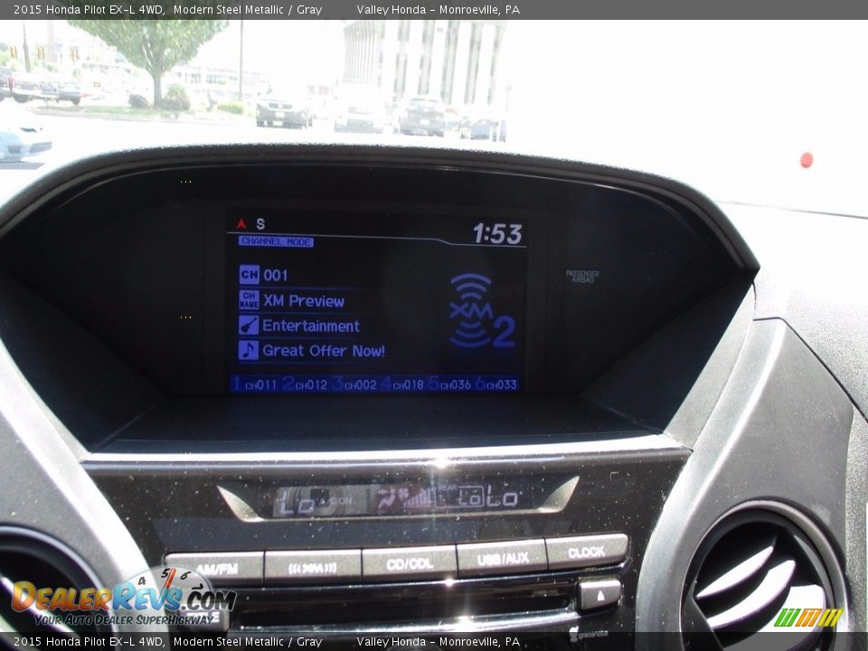 2015 Honda Pilot EX-L 4WD Modern Steel Metallic / Gray Photo #17