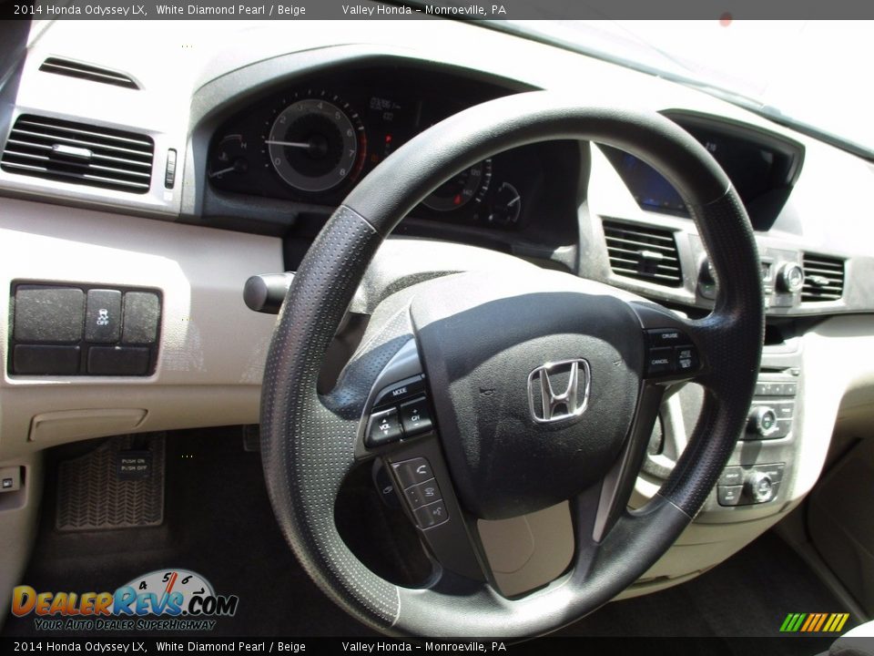2014 Honda Odyssey LX White Diamond Pearl / Beige Photo #14