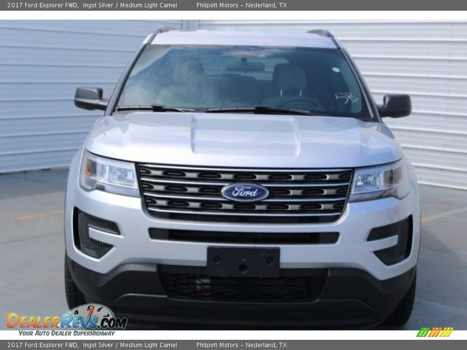 2017 Ford Explorer FWD Ingot Silver / Medium Light Camel Photo #2