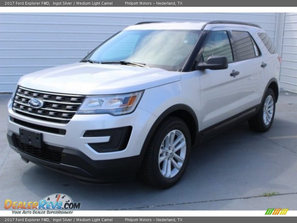 2017 Ford Explorer FWD Ingot Silver / Medium Light Camel Photo #3