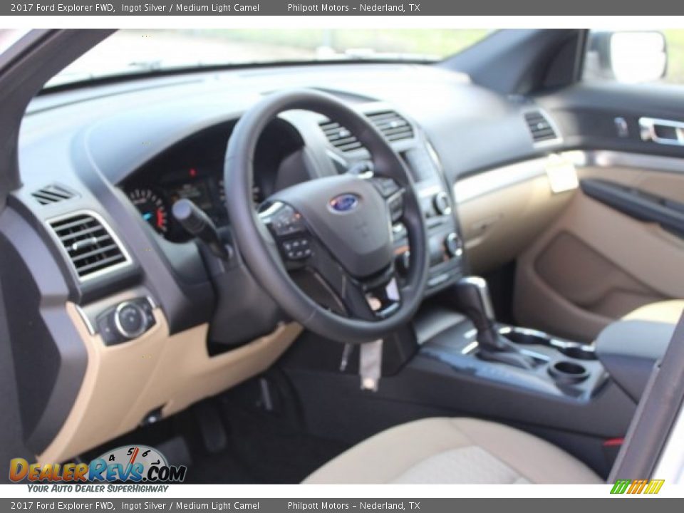 2017 Ford Explorer FWD Ingot Silver / Medium Light Camel Photo #9